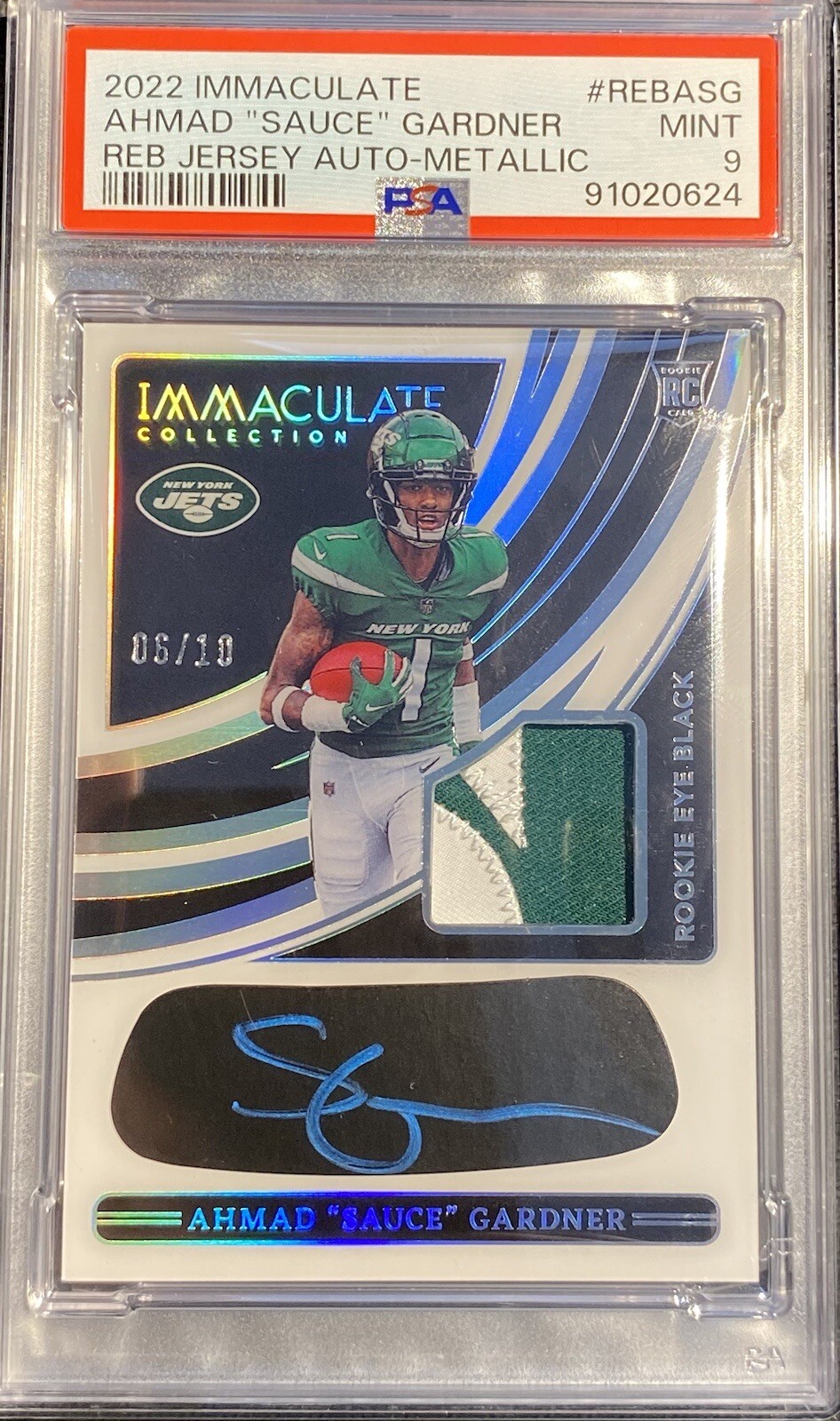 Sauce Gardner Panini Immaculate Collection Immaculate Rookie Eye Black Jersey Autographs #REBASG Metallic
