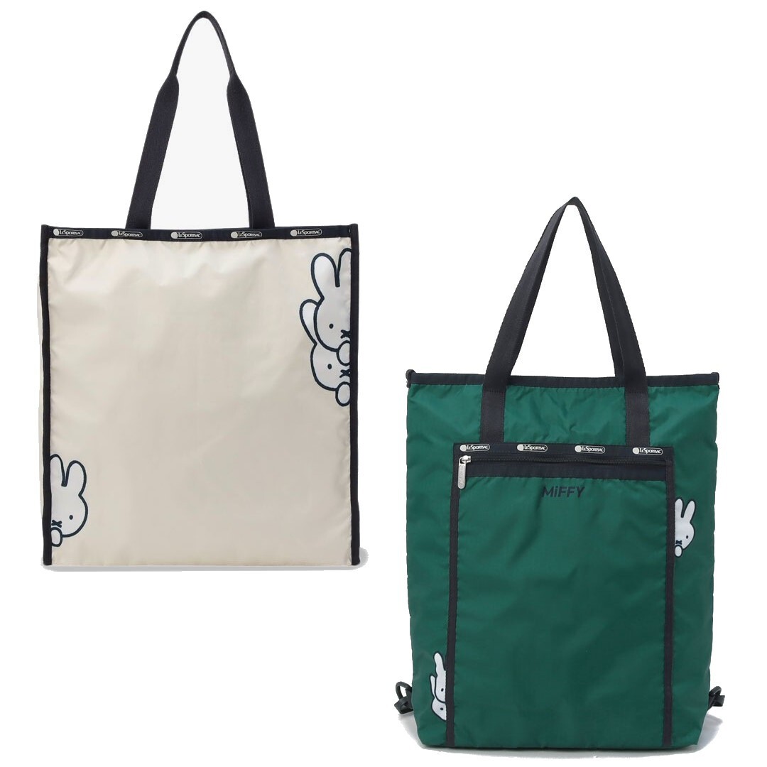 LeSportsac x Miffy Large Book Totet and Top Handle Backpack