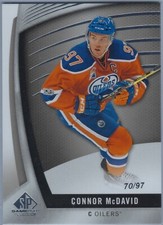 2017-18 SP GAME USED   CONNOR McDAVID  #77 Oilers 70/97
