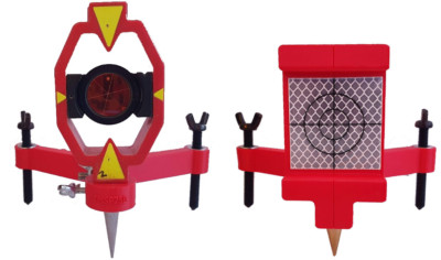 Landvermessung Mini Prismenhalter + reflektierendes Ziel [einfache Ein-Personen-Einrichtung]