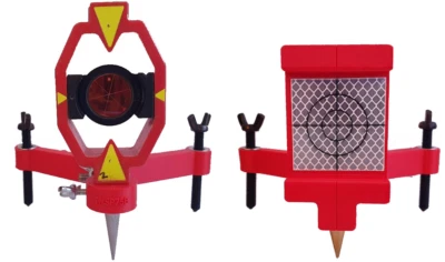 THS CONCEPTS Land Surveying Mini Prism Holder + Reflective Target [Easy One-Person Setups]