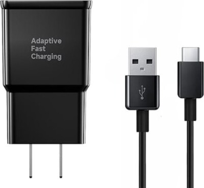 Android Phone Charger 15W USB C Charger Adaptive Fast Charging with 4FT Cable