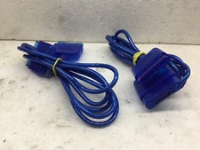 x2 blue  ps 2 one ps1 playstation game controller extension 6ft plug cable braid