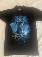 Vtg 1998 WWF The Undertaker Lord of Darkness Size M Black Graphic T-Shirt