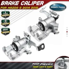 2x Rear Left & Right Brake Calipers w/ 1 Piston for Mazda 6 2014 2015 L4 2.5L