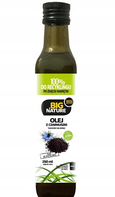 SCHWARZKÜMMELÖL NIGELLA SATIVA SCHWARZKÜMMEL KALTGEPRESST OLEJ Z CZARNUSZKI 250ml