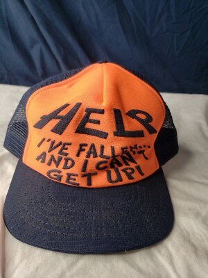 'HELP I've Fallen And I Can't Get Up' Baseball Cap Trucker Hat Mesh Snapback 
