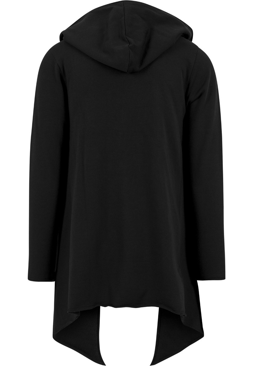 トップス L.G.B Flare Sleeve Hoodie Black Cardigan L.G.B - Hooded cardigan with faux leather sleeves and back