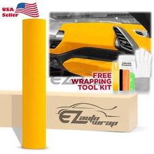 Velvet Yellow Suede Textured Auto Car Vinyl Wrap Sticker Decal Sheet Film