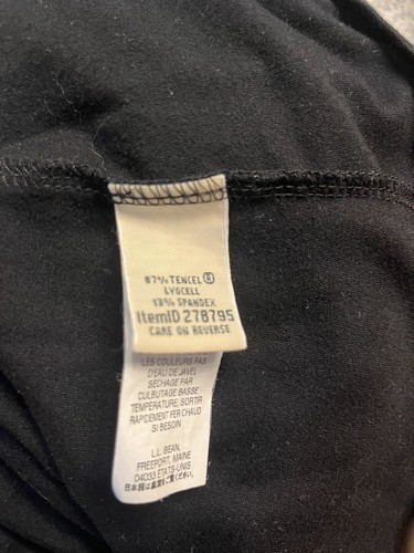 Ll Bean Faux Wrap Dress Long Sleeve V-Neck Black Armpit To Armpit 19” Medium - Picture 6 of 6
