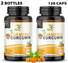Turmeric Curcumin Highest Potency 95% 1000mg BioPerine Black Pepper Extract 120