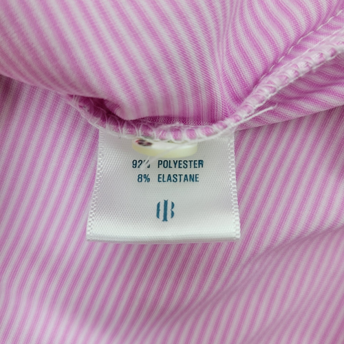 Holderness & Bourne Tailored Fit Herren XL Pink Weiß Performance Stretch Polo - Bild 5 von 7