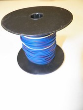 100 FOOT SPOOL 18 GAUGE GXL HI TEMP WIRE BLUE/RED STRIPE AUTOMOTIVE  FEET