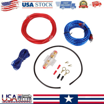 Car Audio Cable Kit 1500W Amp Amplifier Install RCA Subwoofer Sub Wiring 12Gauge