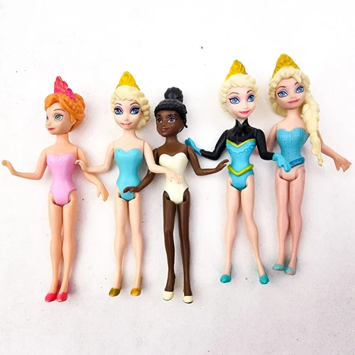 Disney Princess Polly Pocket Dolls Mixed Lot of 5 Elsa Anna Tiana Replacement