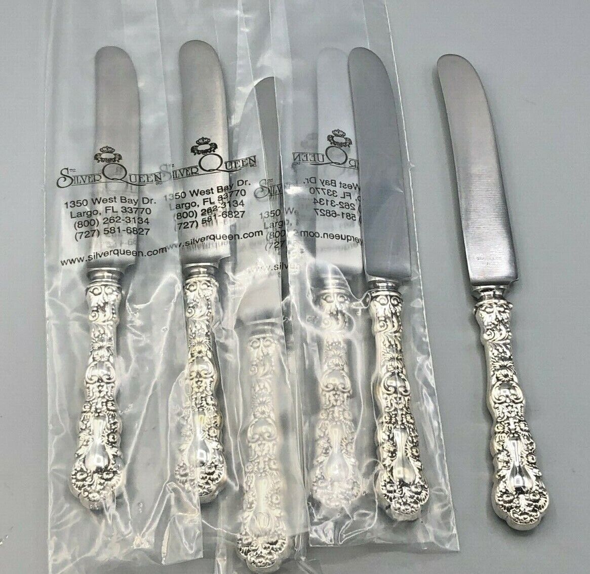 Imperial Chrysanthemum by Gorham Sterling set of 6 lunch size Knives 8.5"