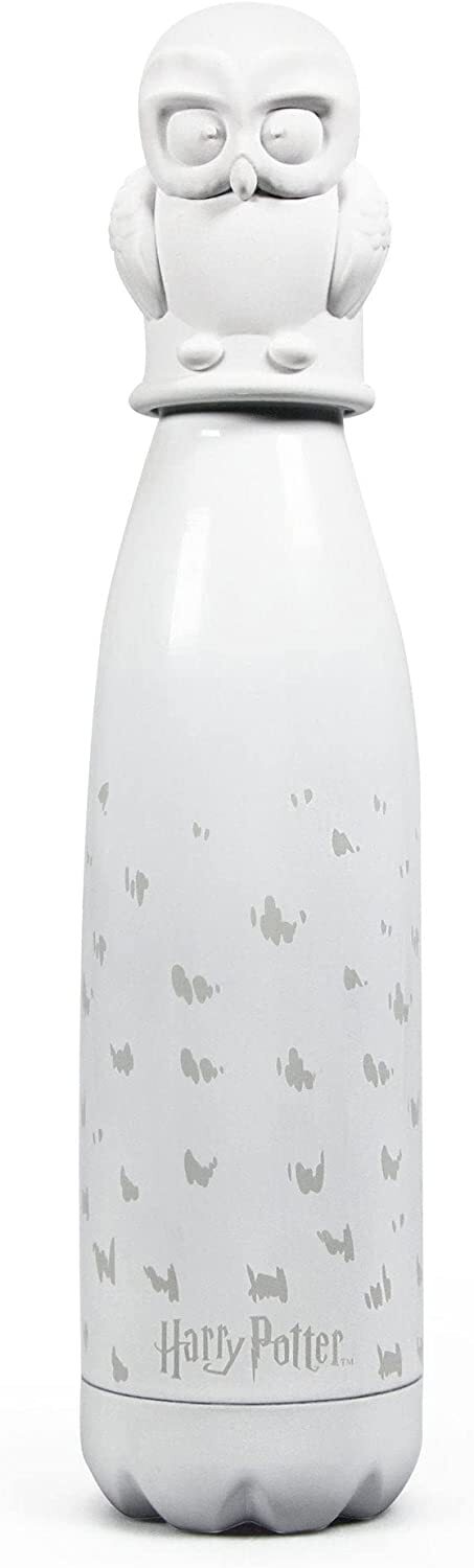 HARRY POTTER HEDWIG 3D LID METAL BOTELLA DE AGUA BEBIDAS BOTELLA DEPORTIVA BNWT