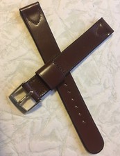 Single keeper Extra Long vintage 16mm Shell Cordovan watch band 1930s NOS USA
