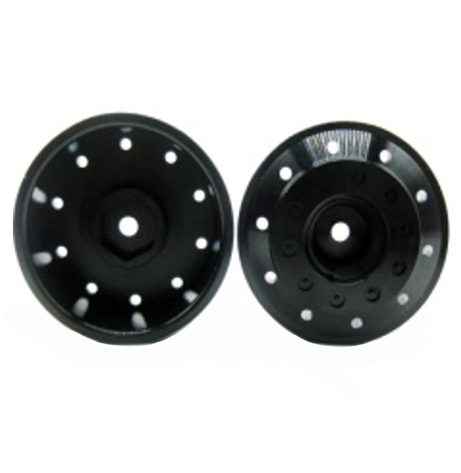 Alloy metal Front Rear wheels rims Rubber Tires For RC Tamiya 1/14 Tractor Truck - Image 2 of 4