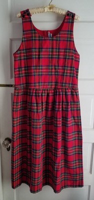 plaid jumper dress womens