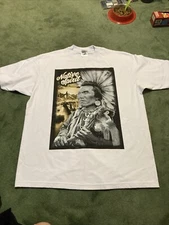 Shaka Wear Men T-Shirt 2XL White Graphic Native American Native Spirit Tee