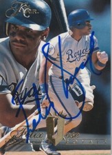 FELIX JOSE KANSAS CITY ROYALS  SIGNED 1994 FLAIR CARD #300