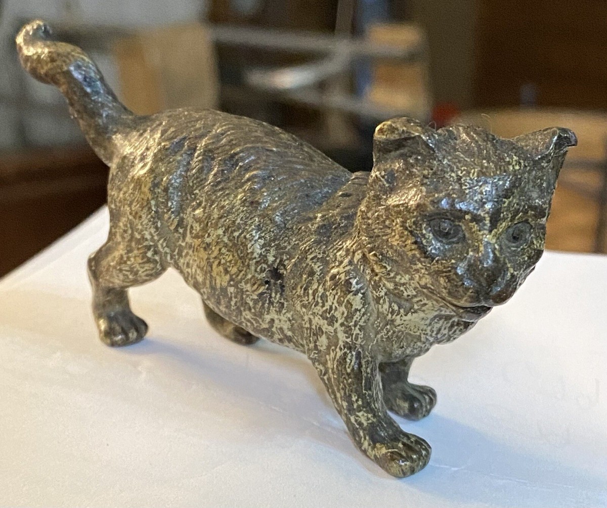 値下げ】アンティーク Vienna bronze ヴィエナブロンズ 猫 コウノトリ