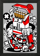 Cartoon Illustration 168 Framed Wall Art Poster Canvas Print Picture