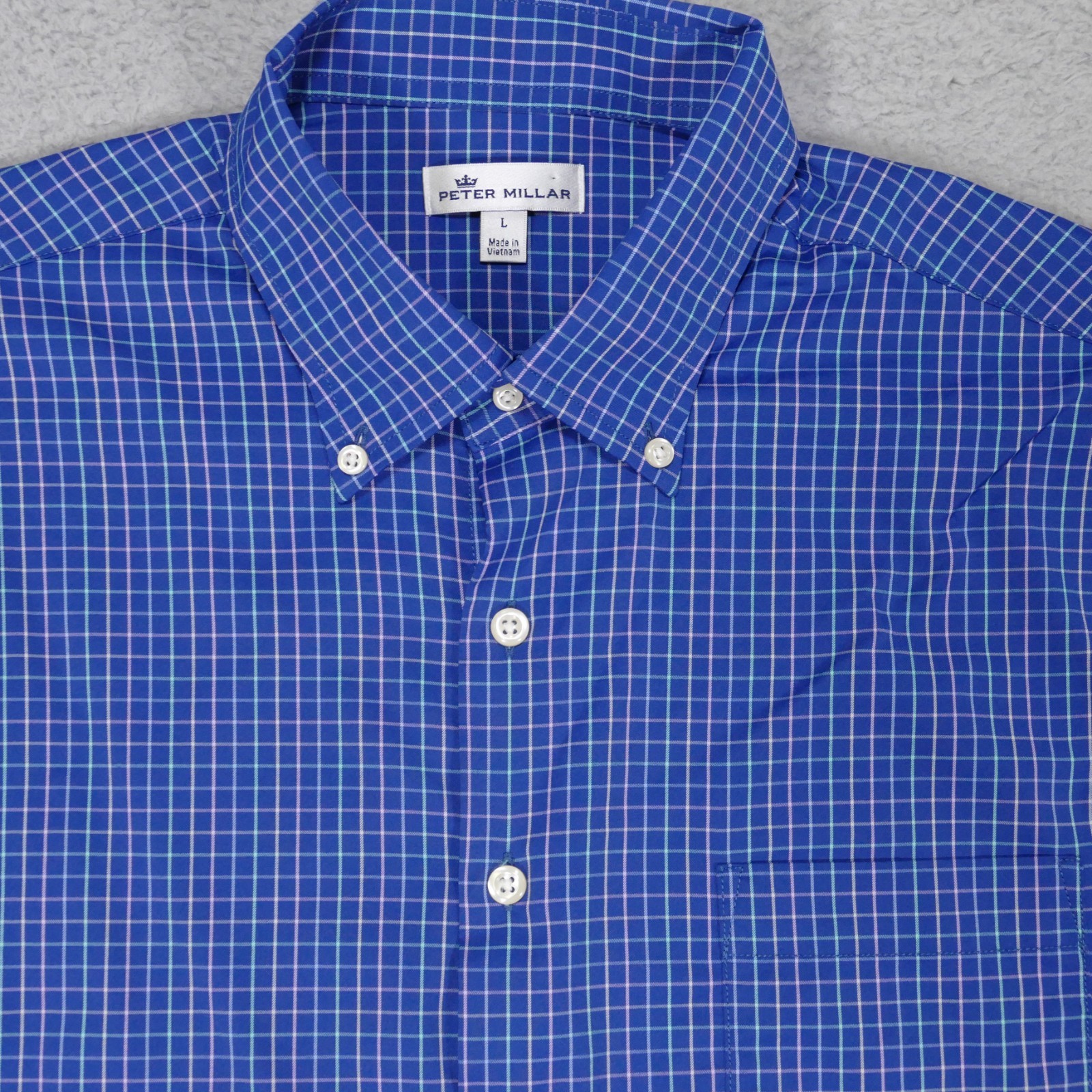 Peter Millar Performance Button Down Shirt Mens L… - image 5