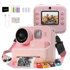 Kids Camera Instant Print, 48MP Digital Camera Selfie 1080P Video with 32G TF...