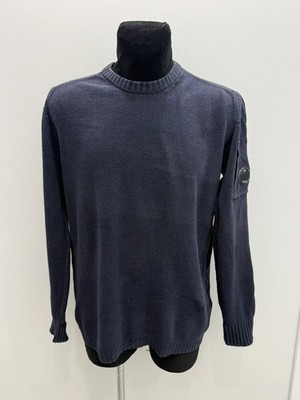 C.P. Company Goggle Sleeve Knit Cotton Sweter