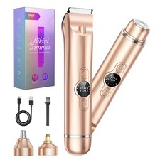 Bikini Trimmer for Women, 4 in 1 Electric Razors for Women - Dual Head, Wet Dr