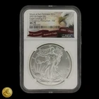 2021-S Silver Eagle Type 2 NGC MS70 Emergency Production FDOI Eagle Label -E1013
