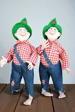 MOUNTAIN Dew Willy the Hillbilly Doll Promotional Advertising 1960s set of TWO