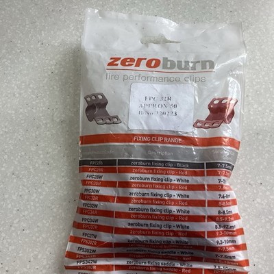 Zeroburn Fire Performance Befestigungsclips FPC32R 8 - 8,5 mm rot neu ungeöffnet Beutel 50