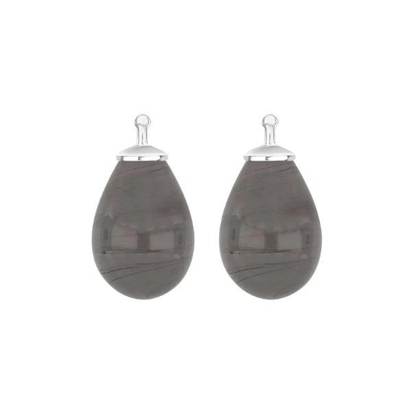 Naturale Luna Gemma Con Placcato Oro 925 Argento Sterling Gemelli #2357