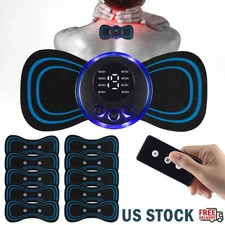 Small Portable EMS Electric Neck Back Massager Cervical Massage Patch Stimulator