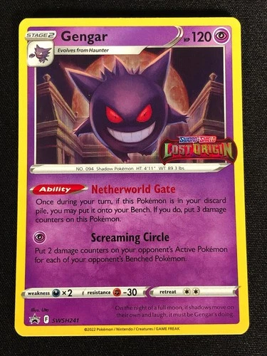 New ListingPokemon Gengar SWSH241 Holo (NM)