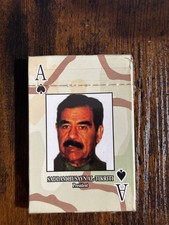 Sealed Saddam Hussein Playing Card – Ace of Spades – Political / Gulf War Memora