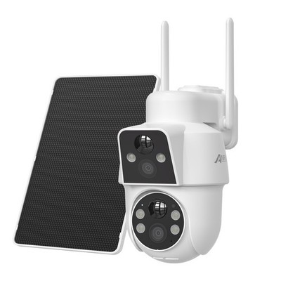 ANRAN Dual Lens Solar Security Cameras Wireless Outdoor 1080P 360° View Pan/Tilt