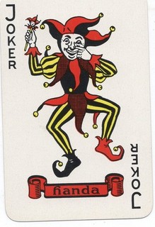 RARE VINTAGE "CHECK the Colours of your Handa Joker" JOKER Play Card #47