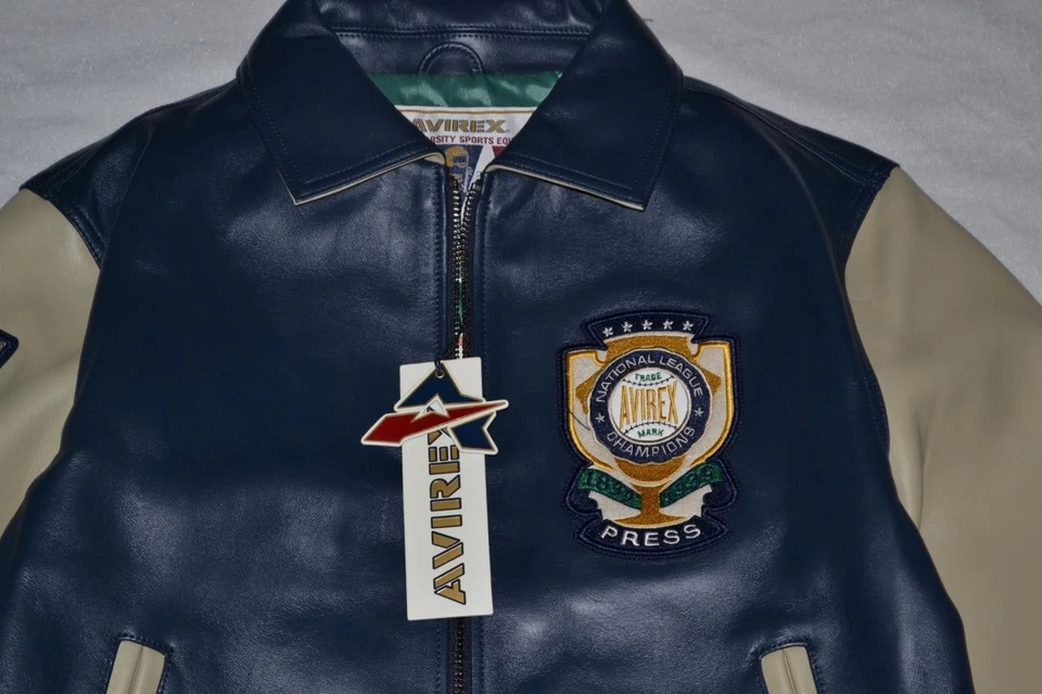 AUTHENTIC AVIREX MENS LIMITED EDITION WORLD SERIES JACKET NAVY NEW ALL SIZES - Image 2 of 4