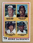 Lou Whitaker 1978 Topps Rookie Card #704, VG, Detroit Tigers