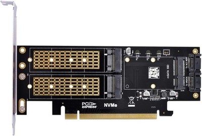 xiwai PCI Express PCI-E 3.0 und Dual SATA auf NGFF NVME MSATA M-Key B/M-Key SSD