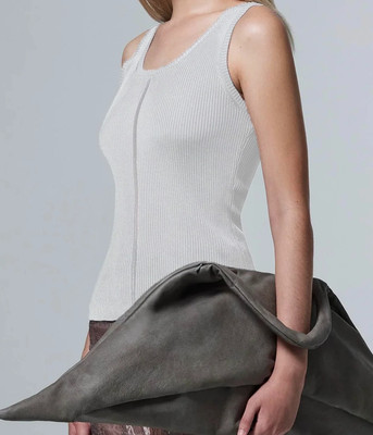 Designer GRACE LING Ribbed-knit Column Tank Top Women's Large  Exclusive Couture
