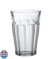 Duralex Tempered Glass, Made In France Picardie Clear Tumbler, Set of 6, 12.6