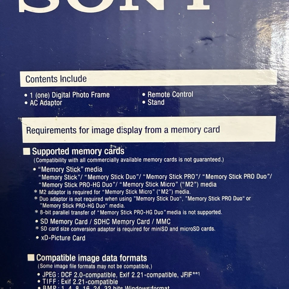 Sony DPF-A72N 7-Inch LCD Digital Photo Frame - Black New In Box - Image 4 of 4