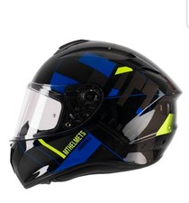 MT Targo Veneris Gloss Blue Motorcycle Helmet Size LARGE