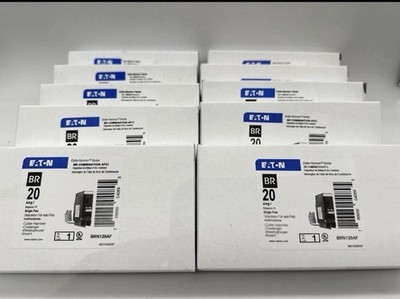 10 PCS Eaton BRN120AF BR Combination AFCI Circuit Breaker 20 AMP NEW