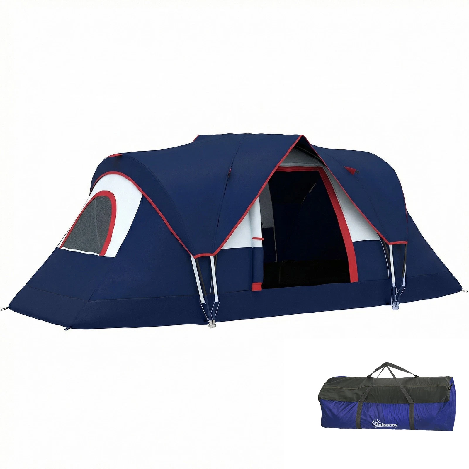 Outsunny 5-6 Man Camping Tent, Water Resistant Hiking Shelter
Opens in a new window or tab